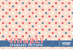 American 4th of July Coquette Polka Dot Seamless Pattern DTF Product Image 1