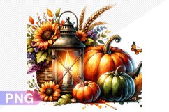 Autumn Harvest Pumpkin Sublimation - Pumpkin Clipart Design Product Image 1