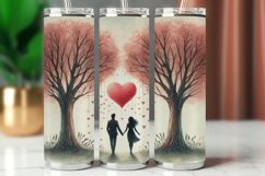 Valentine Tumbler Wrap 20 oz - couple love tree Product Image 1