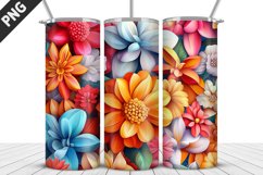 Flowers Tumbler Wrap | Sublimation Design | Tumble PNG Product Image 1