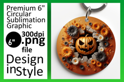 Creative Keychain Circle PNG Artwork , 3D Pumpkin Product Image 1