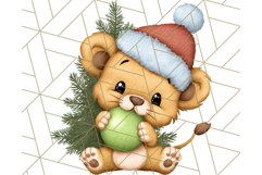 Safari Christmas PNG Clipart, Cute Jungle Animal Art Product Image 2