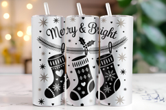 Merry &amp; Bright Svg | Christmas Svg | Svg Cut Files Product Image 1