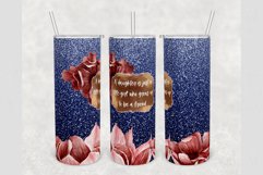 Daughter quote Blue Glitter 20 oz tumbler sublimation design Product Image 1