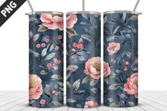 Flowers Tumbler Wrap | Sublimation Design | Tumbler PNG Product Image 1