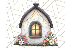 Princess Castle Clipart PNG, Enchanted Garden Artwork Product Image 2