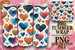 Radiant Mornings 20oz tumbler wrap, Heart Product Image 1