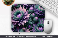 3D Flowers Mouse Pad Sublimation, Flowers Mouse Pad PNG Product Image 1