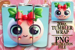 3D Christmas Characters Tumbler Wrap for Holidays Product Image 1