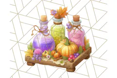 Hocus Pocus Potion Lab Clipart PNG Halloween Clip Art Product Image 2