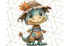 Dinosaur Costume Clipart, Cute Dinos in Halloween Outfits Product Image 2