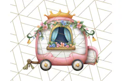 Royal Carriage & Princess Vehicle PNG Clipart for Fairytales Product Image 2