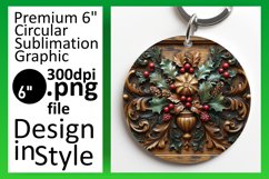 Dynamic Keychain Circle PNG Artwork , Christmas Product Image 1