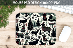 Christmas Animals Mouse Pad Sublimation - Animal PNG Design Product Image 1