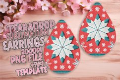 Stylish Teardrop Earrings PNG Template , Holiday Product Image 1