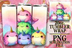 Whimsical views 20oz tumbler wrap, Cute Animals Product Image 1