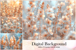 Flower Background Wallpaper Backdrop Wallart_42 Product Image 1