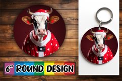 Winter Holiday Magic Round Ornament Design Product Image 1