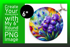 Trendy Circle PNG Car Coaster Design , Flowers Product Image 1