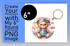 Trendy Round Design for Keychains , Teddy Bear Product Image 1
