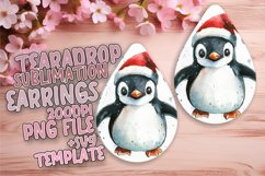 Cute Teardrop Design for Sublimation Earrings , Christmas Wa Product Image 1