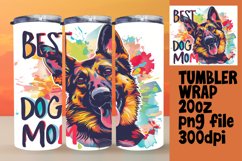 Watercolor Canine Companion Tumbler Wrap Sublimation Product Image 1