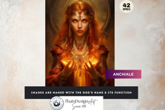 Fantasy Greek Titans Digital Paper Character Illustrations Product Image 3