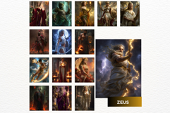 Fantasy Olympian Greek Gods Digital Paper Character Graphics Product Image 4