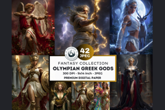 Fantasy Olympian Greek Gods Digital Paper Character Graphics Product Image 1