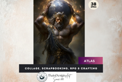 Fantasy Greek Titans Digital Paper Character Illustrations Product Image 5