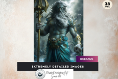 Fantasy Greek Titans Digital Paper Character Illustrations Product Image 8