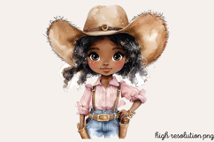 Little Cowgirl Clipart Sublimation PNG Product Image 1