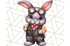 Halloween Bunny Clipart, Cute Bunnies in Costumes PNG Product Image 2