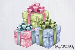 Pastel Christmas Sublimation Clipart PNG Product Image 1