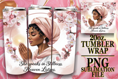 Bright Reflections 20oz tumbler wrap, Praying Woman Product Image 1