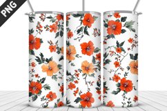 Flowers Tumbler Wrap | Sublimation Design | Tumbler PNG Product Image 1