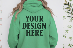 Irish Green Gildan 18500 Hoodie Sweatshirt Mockup, Unisex H Product Image 1