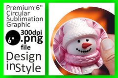 Keychain Charm with 3D Inflated Puff Snowman Holiday Edition Product Image 1