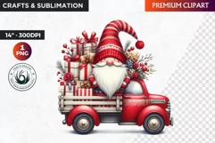 Gnome png, Christmas clipart, Christmas Gnome Clipart,truck Product Image 1