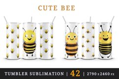 42 watercolor cute adorable bee funny insect in charming and humorous style design wraps sublimation bundle for 20 oz tumbler
