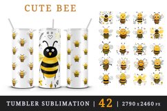 42 watercolor cute adorable bee funny insect in charming and humorous style design wraps sublimation bundle for 20 oz tumbler