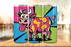 Valentine’s Day Funny Cow Tumbler Wrap PNG Big Bundle Design Product Image 7