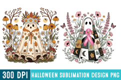 Halloween boo ghost pink,Breast Cancer boo ghost Design Product Image 1