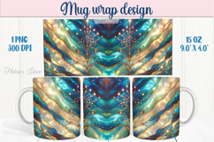 Abstract cosmic sky mug wrap 15 oz sublimation designs png Product Image 1