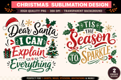 Christmas PNG | Dear Santa I Can Explain PNG|Tis The Season Product Image 1