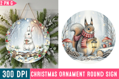 Christmas Ornaments Round Sign PNG, Christmas Round Sign PNG Product Image 1
