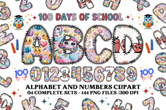 Back to School Alphabet png, letters doodle, school clipart Product Image 1