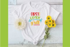 First Grade y&#039;all SVG Cut File - Back to School SVG DXF EPS Product Image 3