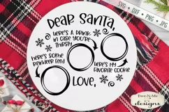 Dear Santa Christmas Eve Plate - Milk Cookies - SVG File Product Image 1