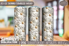 3D Seamless Sublimation Skinny Tumbler Wrap| 20oz | Png Product Image 3